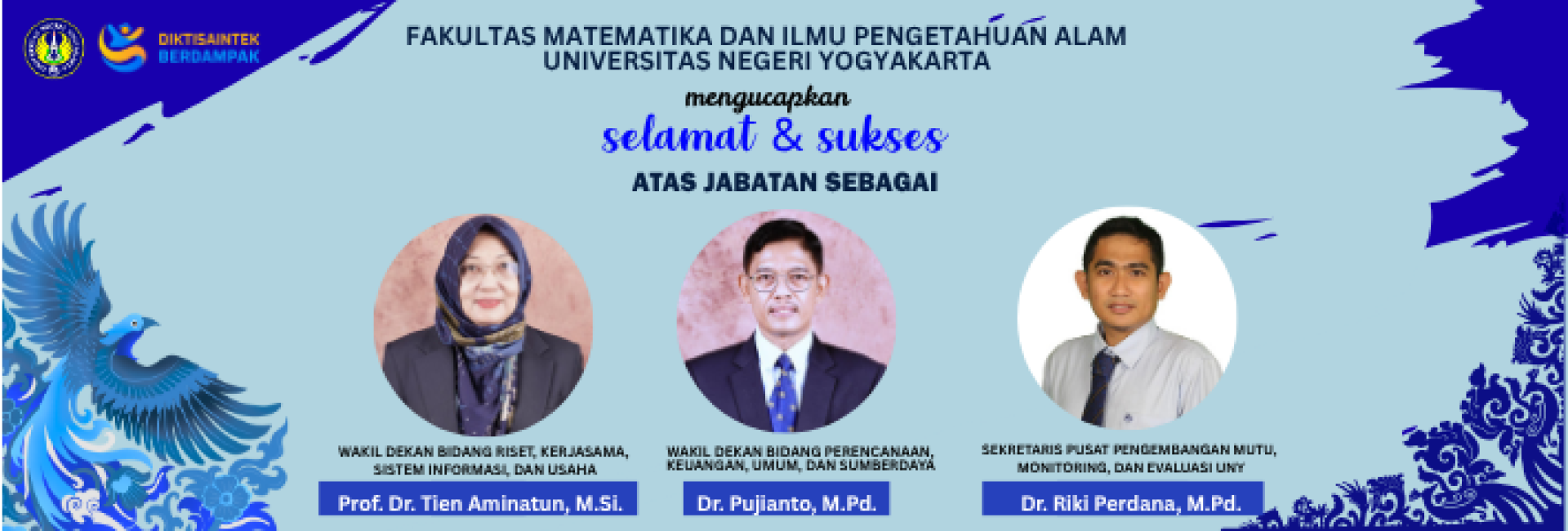 ucapan jabatan baru FMIPA